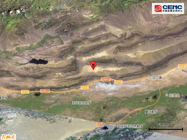 新疆克孜勒苏州阿图什市附近发生4.8级左右地震