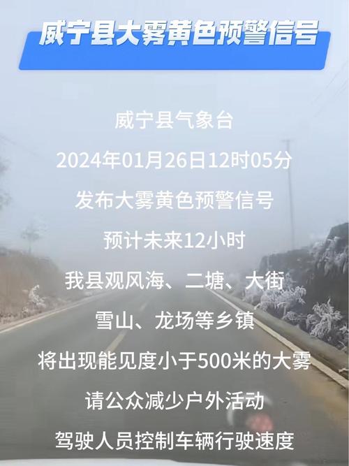 贵州省威宁彝族回族苗族自治县发布大雾黄色预警_3