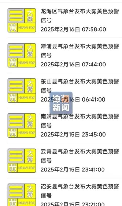 福建省南安市发布大雾黄色预警_2