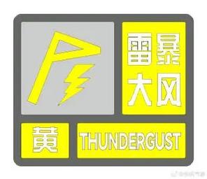 浙江省乐清市发布雷暴大风黄色预警