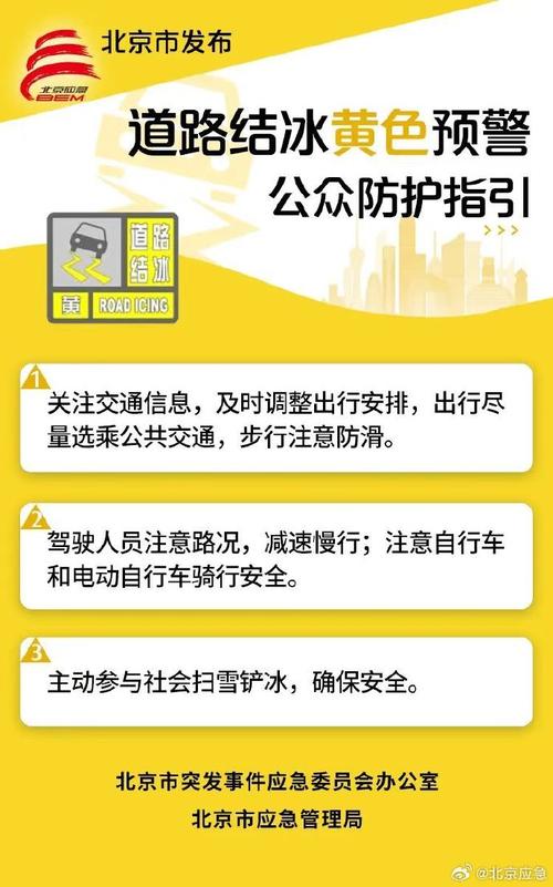 黑龙江省北安市发布道路冰雪黄色预警